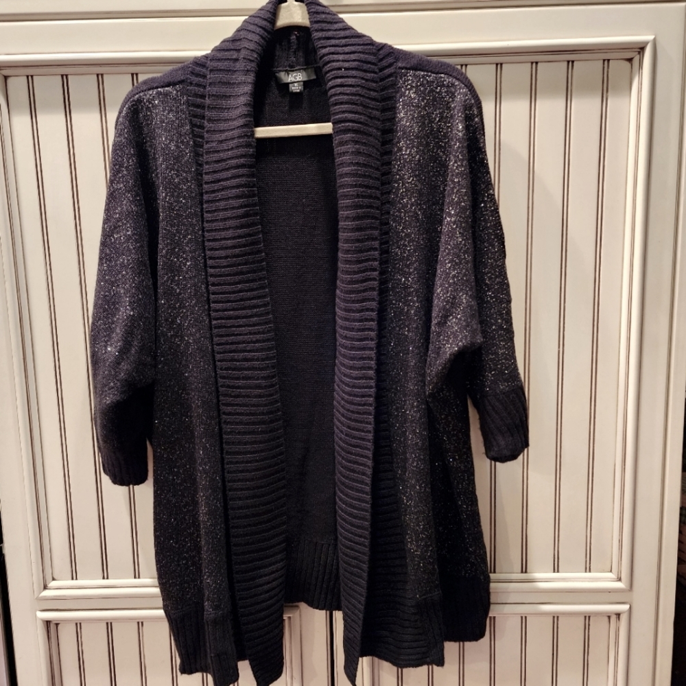 AGB Black and Silver Cardigan Size XL